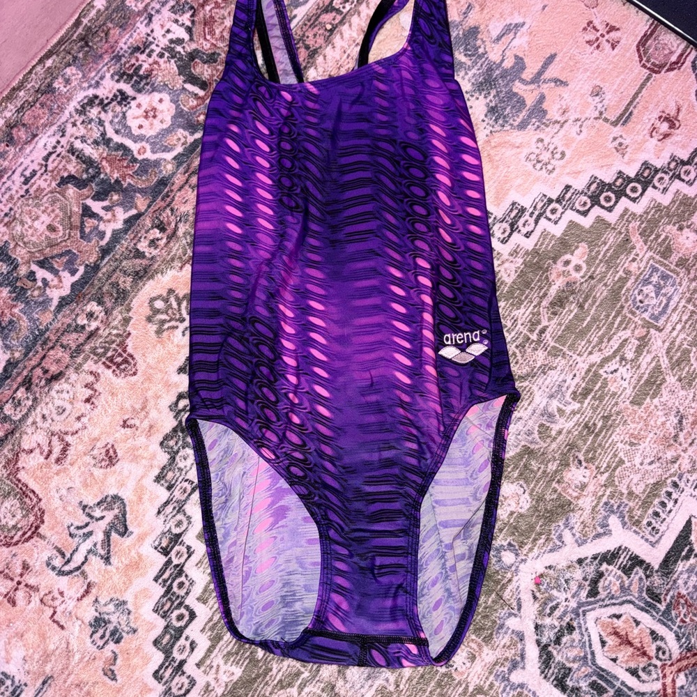 Speedo Purple and Pink Women's One Piece Swimsuit